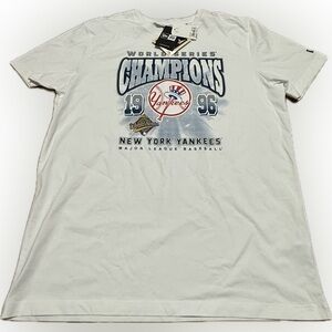 New Era White New York Yankees 1996 World Series Champions T-Shirt